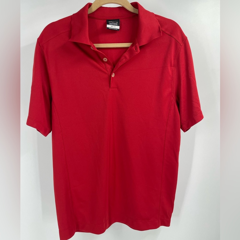 NIKE red golf polo shirt